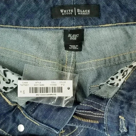 White House Black Market Size 00R Blanc Boot Leg - Picture 5 of 10